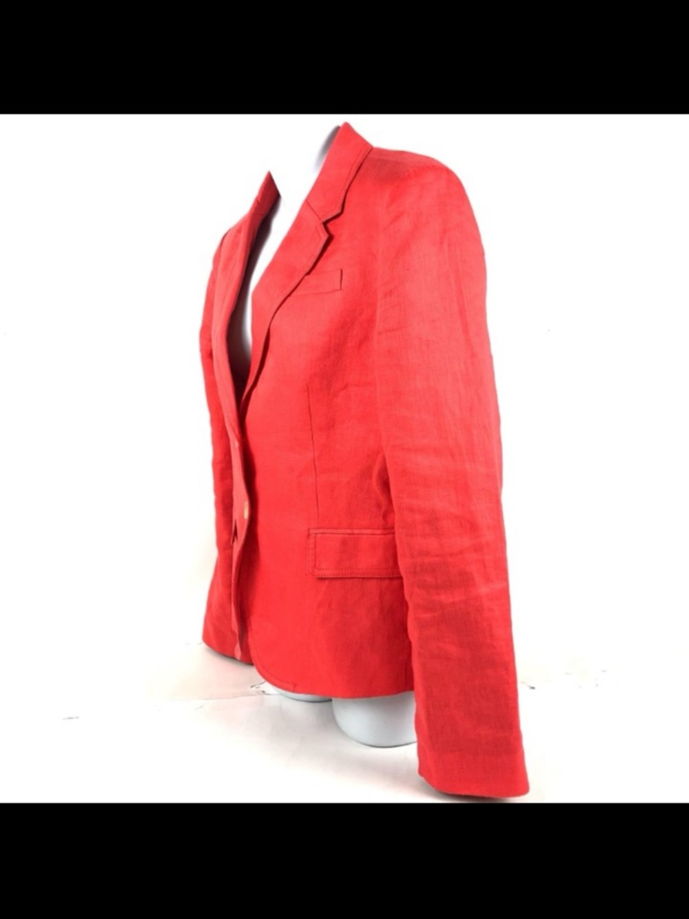 J. Crew Bright Red Women's Linen Blazer - Picture 4 of 11